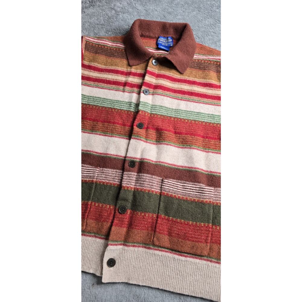 Pendleton Womens XL 100% Lambswool Southwestern Aztec Cardigan Sweater‎ - Picture 5 of 16